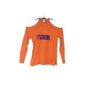 Victoria's Secret Pink University Of Florida Top Large Orange Blue 5th & Ocean
